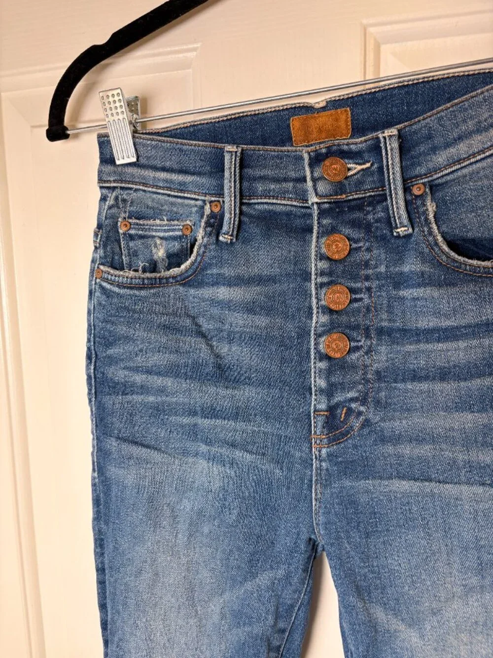 MOTHER Pixie Swooner Skimp Leaps and Bounds High Rise Skinny Jeans Size 23